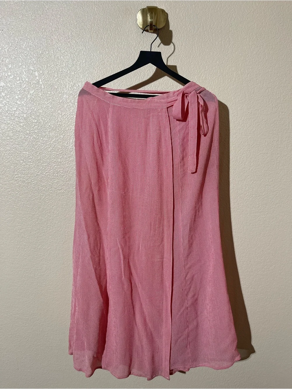 Moschino Vintage Pink Midi Wrap Skirt with Side Tie